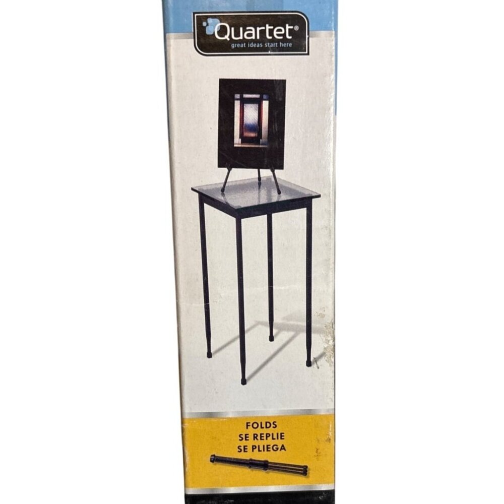 Quartet Tabletop Instant Easel Adjustable 14" Non-Skid Black Folding Design